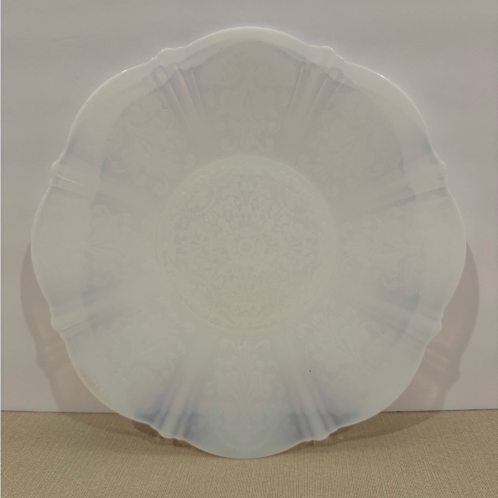Vintage Macbeth Evans American Sweetheart Bridal Monax Plate Translucent